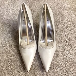 Bakers white leather high heels. Never worn.